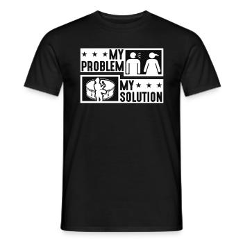 Joueur de caisse claire Mon problème Mon pictogramme Maman Papa - T-shirt homme - noir - Devant - AI Model Male 178 light (178cm)