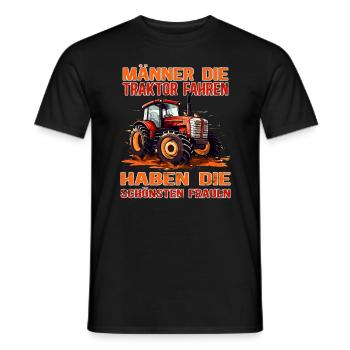 Traktor fahren Landwirte und Bauern Trecker fahren - Männer T-Shirt - Schwarz - Vorne - AI Model Male 178 light (178cm)