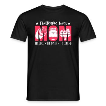 Gâteaux aux fruits Amant Maman L’Idole Le Mythe Gâteau aux Fruits - T-shirt homme - noir - Devant - AI Model Male 178 light (178cm)
