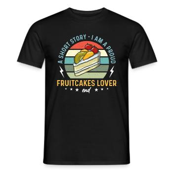 Amateur de gâteaux aux fruits Une histoire courte Je suis un fier boulanger - T-shirt homme - noir - Devant - AI Model Male 178 light (178cm)