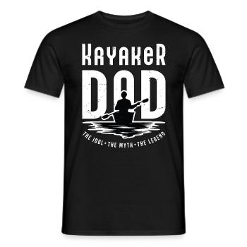 Kayaker Dad The Idol The Myth The Legend Kayaking - Men's T-Shirt - black - Front - AI Model Male 178 light (178cm)