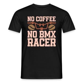 BMX Racer No Coffee No BMX Racing Amateur de café - T-shirt homme - noir - Devant - AI Model Male 178 light (178cm)