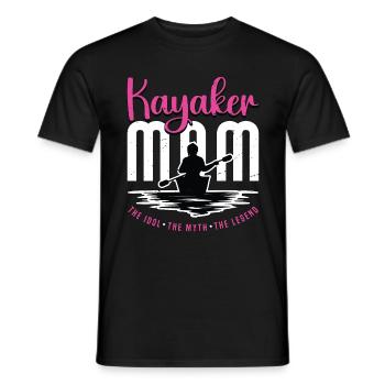 Kayaker Mom The Idol The Myth The Loves Kayaking - Men's T-Shirt - black - Front - AI Model Male 178 light (178cm)