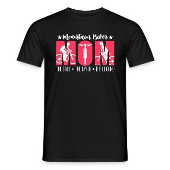 Mountain Biker Mom The Idol The Myth The Cyclist - Men's T-Shirt - black - Front - AI Model Male 178 light (178cm)