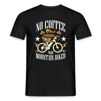 Vététiste Pas de café Pas de vélo Amateur de café - T-shirt homme - noir - Devant - AI Model Male 178 light (178cm)