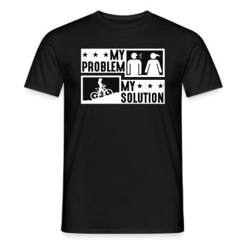 Mountain Biker My Problem My Pictogram Mom Dad - Männer T-Shirt - Schwarz - Vorne - AI Model Male 178 light (178cm)