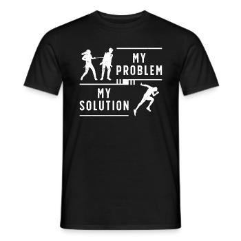 Coureur de fond Mon problème Mon pictogramme Papa - T-shirt homme - noir - Devant - AI Model Male 178 light (178cm)