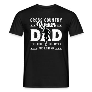 Cross Country Runner Dad The Idol The XC Runner - Men's T-Shirt - black - Front - AI Model Male 178 light (178cm)