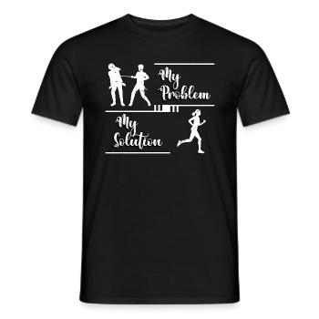 Coureur de cross-country Mon problème Mon pictogramme Maman - T-shirt homme - noir - Devant - AI Model Male 178 light (178cm)