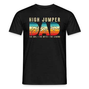 High Jumper Dad The Idol The Myth The High Jump - Men's T-Shirt - black - Front - AI Model Male 178 light (178cm)
