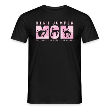 High Jumper Mom The Idol The Myth The Pole Vault - Men's T-Shirt - black - Front - AI Model Male 178 light (178cm)