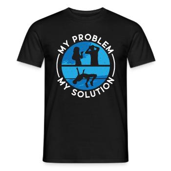 High Jumper My Problem My Solution Pictogram Dad - Men's T-Shirt - black - Front - AI Model Male 178 light (178cm)
