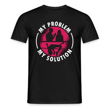Saut en hauteur Mon problème Mon pictogramme Maman Saut à la perche - T-shirt homme - noir - Devant - AI Model Male 178 light (178cm)