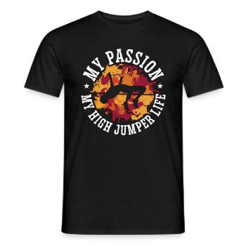 High Jumper My Passion My High Jumper Pole Vault - Männer T-Shirt - Schwarz - Vorne - AI Model Male 178 light (178cm)