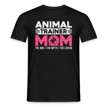 Animal Trainer Mom The Idol The Myth Dog Trainer - Men's T-Shirt - black - Front - AI Model Male 178 light (178cm)