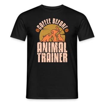 Animal Trainer Coffee Dog Training Coffee Lover - Men's T-Shirt - black - Front - AI Model Male 178 light (178cm)