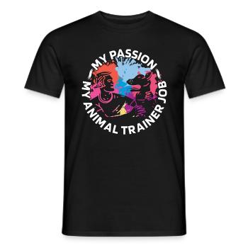 Dresseur d’animaux Ma passion Mon animal Gardien de zoo - T-shirt homme - noir - Devant - AI Model Male 178 light (178cm)
