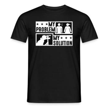 Filmmaker My Problem My Pictogram Mom Filmmaking - Männer T-Shirt - Schwarz - Vorne - AI Model Male 178 light (178cm)
