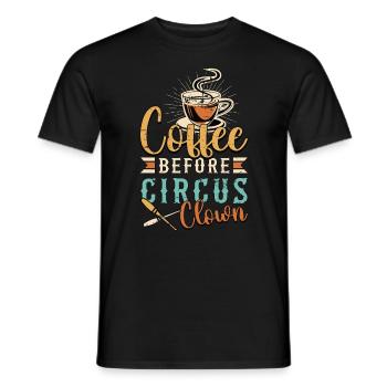 Café de clown de cirque avant de jongler amateur de café - T-shirt homme - noir - Devant - AI Model Male 178 light (178cm)