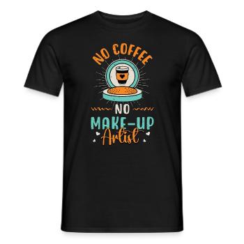 Maquilleuse Pas de café Pas de cosmétiques Amateur de café - T-shirt homme - noir - Devant - AI Model Male 178 light (178cm)
