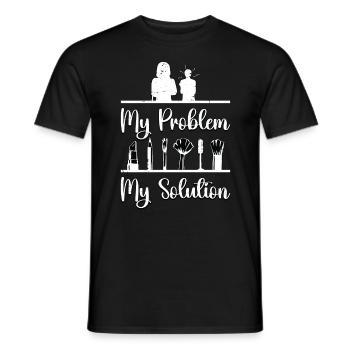 Make-Up Artist My Problem My Pictogram Mom Dad - Männer T-Shirt - Schwarz - Vorne - AI Model Male 178 light (178cm)