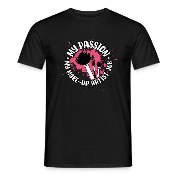 Make-up Artist My Passion My Make-Up Beautician - Männer T-Shirt - Schwarz - Vorne - AI Model Male 178 light (178cm)