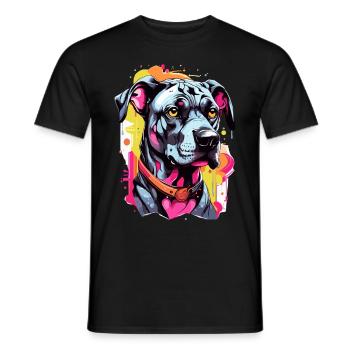 Great Dane, Great Dane - Men's T-Shirt - black - Front - AI Model Male 178 light (178cm)