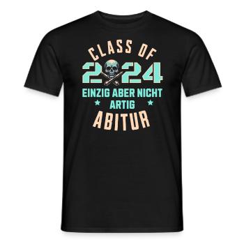 Abitur - Class of 24 Einzig aber nicht Artig - Männer T-Shirt - Schwarz - Vorne - AI Model Male 178 light (178cm)