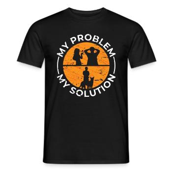 Amant Malinois Belge Mon Problème Mon Pictogramme Papa - T-shirt homme - noir - Devant - AI Model Male 178 light (178cm)