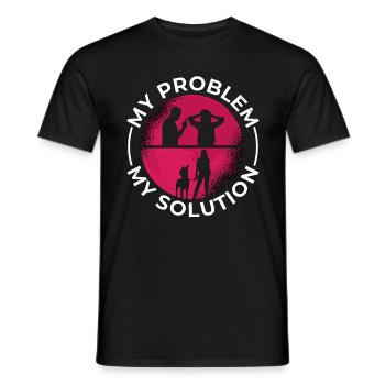 Amant Malinois Belge Mon Problème Mon Pictogramme Maman - T-shirt homme - noir - Devant - AI Model Male 178 light (178cm)