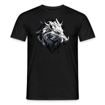 Mecha Tier Tiger Wolf Fuchs Cyborg Wildschwein - Männer T-Shirt - Schwarz - Vorne - AI Model Male 178 light (178cm)