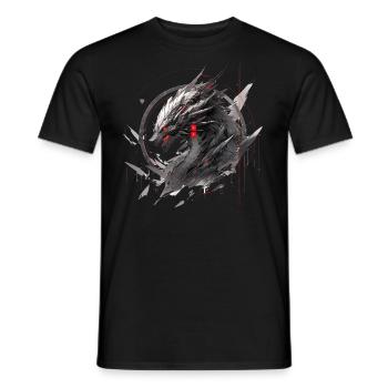 Mecha Tier Tiger Wolf Fuchs Pferd Cyborg - Männer T-Shirt - Schwarz - Vorne - AI Model Male 178 light (178cm)