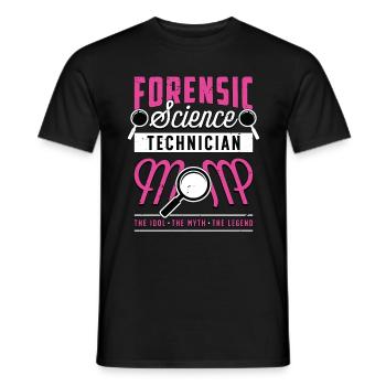 Forensic Science Technician Mom The Criminalistics - Men's T-Shirt - black - Front - AI Model Male 178 light (178cm)