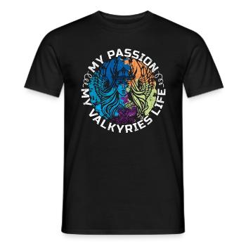 Valkyries My Passion My Valkyries Norse Mythology - Männer T-Shirt - Schwarz - Vorne - AI Model Male 178 light (178cm)