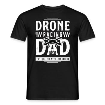 Amateur de courses de drones Papa L’idole Le pilote de drone - T-shirt homme - noir - Devant - AI Model Male 178 light (178cm)