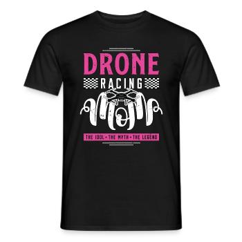 Drone Racing Lover Maman L’Idole La Machine De Course - T-shirt homme - noir - Devant - AI Model Male 178 light (178cm)