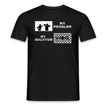 Drone Racing Lover My Problem My Pictogram Dad Mom - Männer T-Shirt - Schwarz - Vorne - AI Model Male 178 light (178cm)