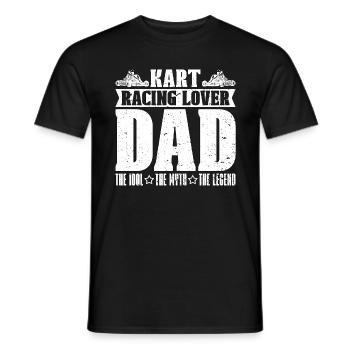 Kart Racing Lover Papa L’idole Le pilote de kart - T-shirt homme - noir - Devant - AI Model Male 178 light (178cm)