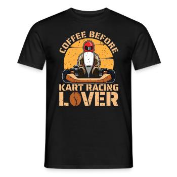 Kart Racing Lover Coffee Kart Driver Coffee Lover - T-shirt homme - noir - Devant - AI Model Male 178 light (178cm)