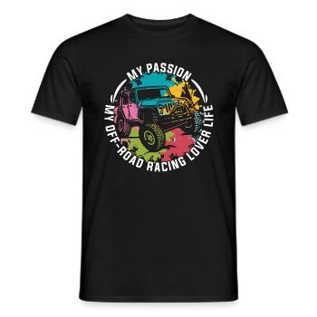Off-Road Racing Lover My Passion My Off Road Race - Männer T-Shirt - Schwarz - Vorne - AI Model Male 178 light (178cm)