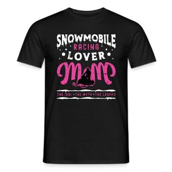 Snowmobile Racing Lover Mom The Idol Motorsport - Men's T-Shirt - black - Front - AI Model Male 178 light (178cm)