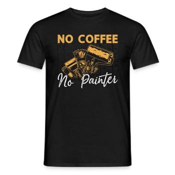 Peintre Pas de café Pas de peintre en bâtiment Amateur de café - T-shirt homme - noir - Devant - AI Model Male 178 light (178cm)