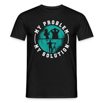 Painter My Problem My Solution Pictogram Dad Mom - Männer T-Shirt - Schwarz - Vorne - AI Model Male 178 light (178cm)