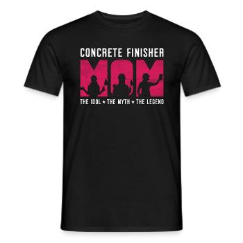 Concrete Finisher Mom The Idol The Myth Concreter - Männer T-Shirt - Schwarz - Vorne - AI Model Male 178 light (178cm)