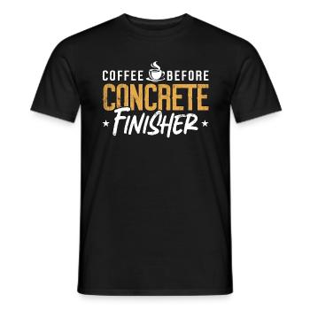Concrete Finisher Coffee Concreter Coffee Lover - Männer T-Shirt - Schwarz - Vorne - AI Model Male 178 light (178cm)