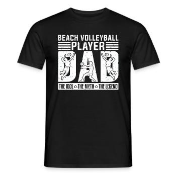 Beach Volleyball Player Dad The Volleyball Coach - Men's T-Shirt - black - Front - AI Model Male 178 light (178cm)
