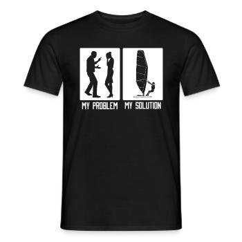 Windsurfer My Problem My Pictogram Mom Wakeboard - Männer T-Shirt - Schwarz - Vorne - AI Model Male 178 light (178cm)