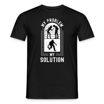 Bocce Ball Player My Problem My Pictogram Dad Mom - Männer T-Shirt - Schwarz - Vorne - AI Model Male 178 light (178cm)