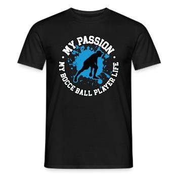 Joueur de pétanque Ma passion Mon sport de pétanque - T-shirt homme - noir - Devant - AI Model Male 178 light (178cm)