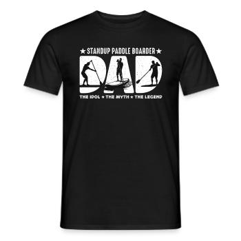 StandUp Paddle Boarder Papa L’Idole Sports Nautiques - T-shirt homme - noir - Devant - AI Model Male 178 light (178cm)